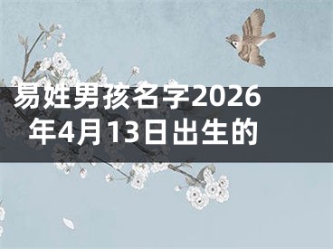 易姓男孩名字2026年4月13日出生的