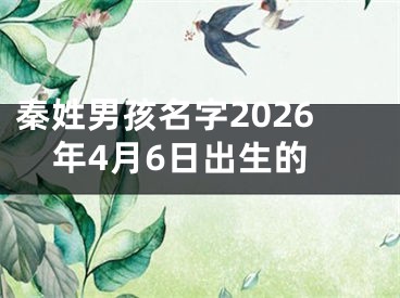 秦姓男孩名字2026年4月6日出生的