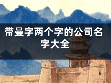 带曼字两个字的公司名字大全
