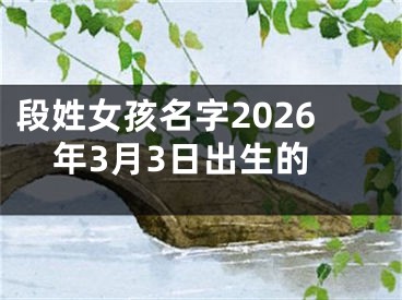 段姓女孩名字2026年3月3日出生的
