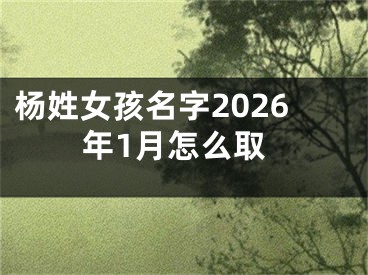 杨姓女孩名字2026年1月怎么取