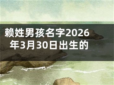 赖姓男孩名字2026年3月30日出生的