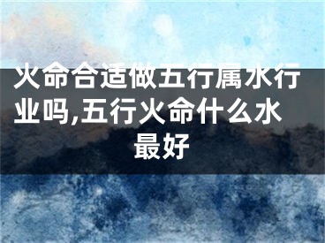 火命合适做五行属水行业吗,五行火命什么水最好