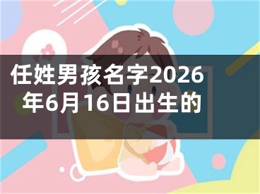 任姓男孩名字2026年6月16日出生的