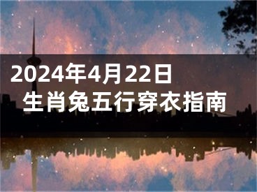 2024年4月22日生肖兔五行穿衣指南