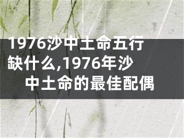 1976沙中土命五行缺什么,1976年沙中土命的最佳配偶