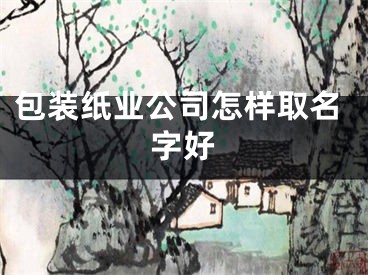 包装纸业公司怎样取名字好