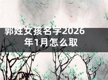 郭姓女孩名字2026年1月怎么取