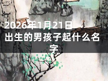 2026年1月21日出生的男孩子起什么名字