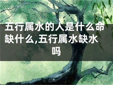 五行属水的人是什么命缺什么,五行属水缺水吗