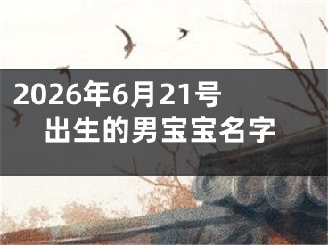 2026年6月21号出生的男宝宝名字