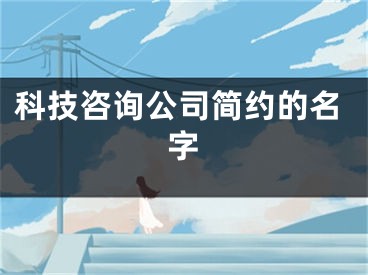 科技咨询公司简约的名字