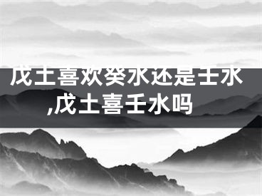 戊土喜欢癸水还是壬水,戊土喜壬水吗