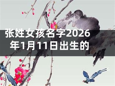 张姓女孩名字2026年1月11日出生的