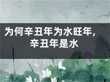 为何辛丑年为水旺年,辛丑年是水