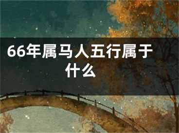 66年属马人五行属于什么 