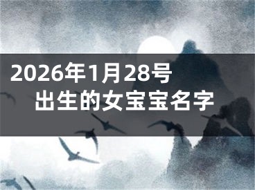 2026年1月28号出生的女宝宝名字