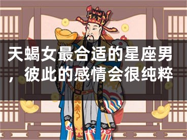 天蝎女最合适的星座男，彼此的感情会很纯粹