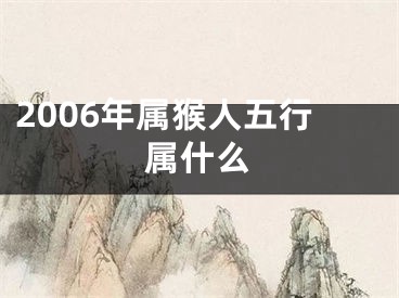 2006年属猴人五行属什么