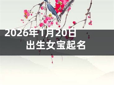 2026年1月20日出生女宝起名