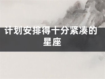 计划安排得十分紧凑的星座