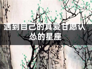 遇到自己的真爱甘愿认怂的星座