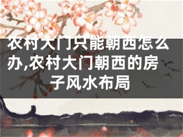 农村大门只能朝西怎么办,农村大门朝西的房子风水布局