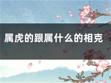 属虎的跟属什么的相克