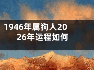 1946年属狗人2026年运程如何