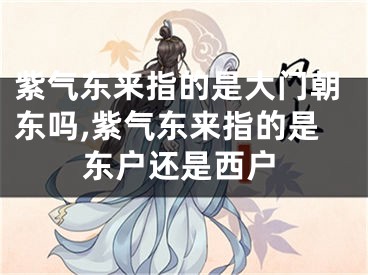 紫气东来指的是大门朝东吗,紫气东来指的是东户还是西户