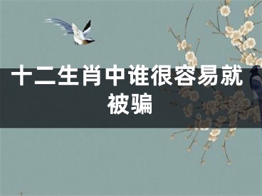十二生肖中谁很容易就被骗