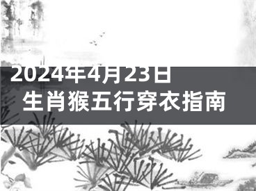 2024年4月23日生肖猴五行穿衣指南