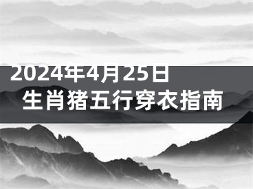 2024年4月25日生肖猪五行穿衣指南