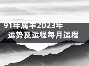 91年属羊2023年运势及运程每月运程
