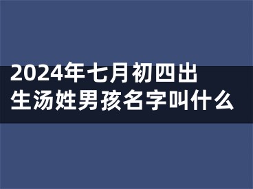 2024年七月初四出生汤姓男孩名字叫什么