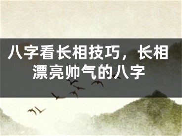 八字看长相技巧，长相漂亮帅气的八字