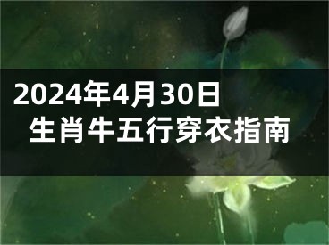 2024年4月30日生肖牛五行穿衣指南