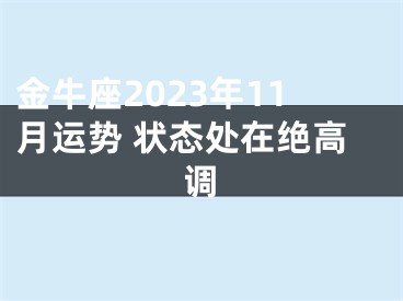 金牛座2023年11月运势 状态处在绝高调