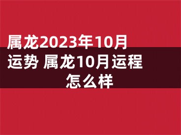 属龙2023年10月运势 属龙10月运程怎么样