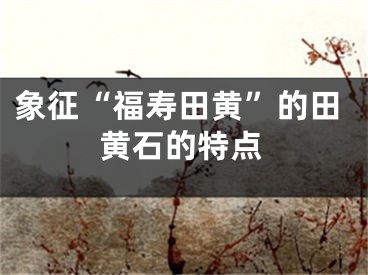 象征“福寿田黄”的田黄石的特点