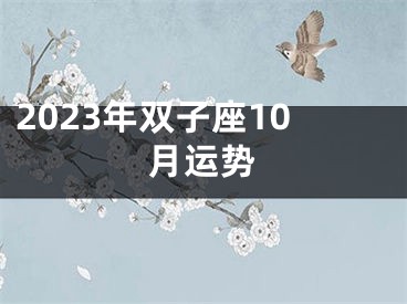 2023年双子座10月运势