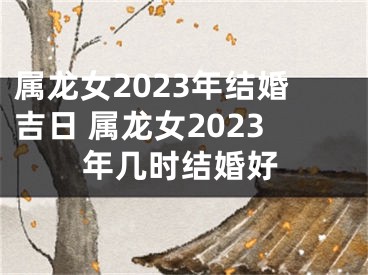 属龙女2023年结婚吉日 属龙女2023年几时结婚好