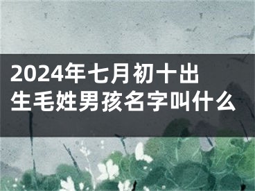 2024年七月初十出生毛姓男孩名字叫什么