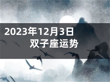 2023年12月3日双子座运势
