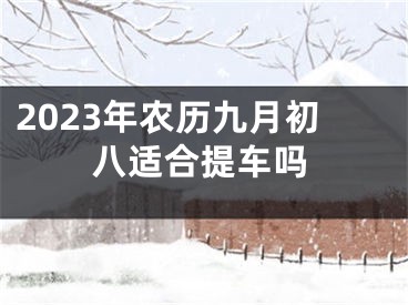2023年农历九月初八适合提车吗