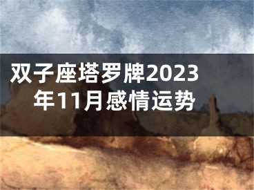 双子座塔罗牌2023年11月感情运势