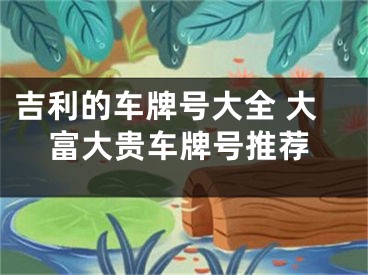 吉利的车牌号大全 大富大贵车牌号推荐