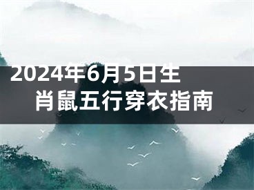 2024年6月5日生肖鼠五行穿衣指南