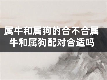 属牛和属狗的合不合属牛和属狗配对合适吗