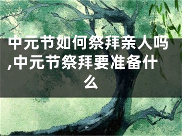 中元节如何祭拜亲人吗,中元节祭拜要准备什么